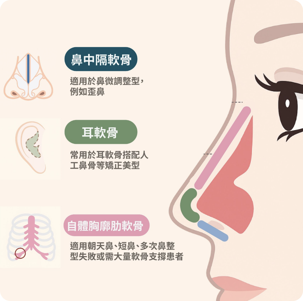 全自肋骨隆鼻示意